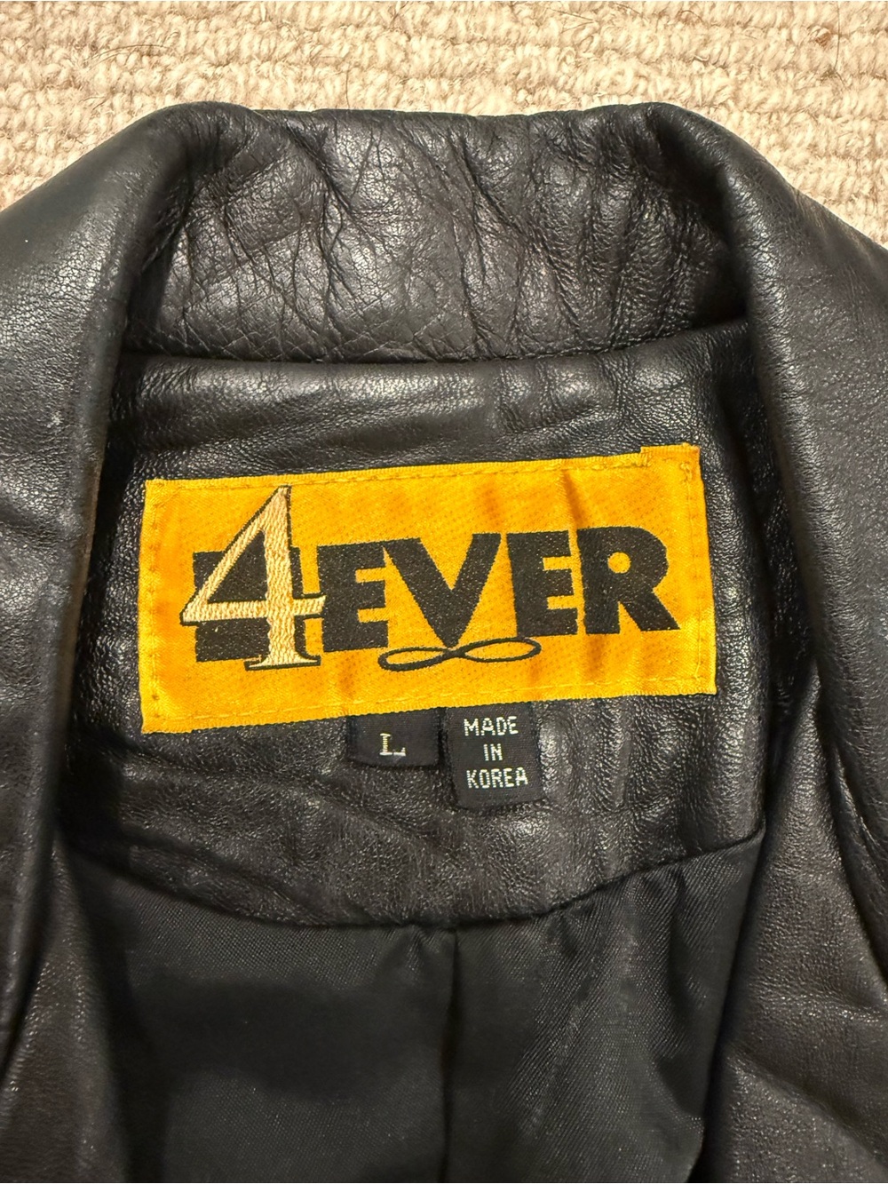 VINTAGE 1980’s 1990’s genuine leather belted vest sleeveless jacket 4 Ever brand - Picture 5 of 16